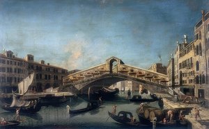 Rialto köprüsü. Yaklaşık 1735-1740