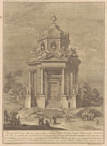 1782 Chinea için Prima Macchina: Numa Pompilius tarafından inşa edilen Janus Tapınağı by Francesco Barbazza, after Giuseppe Palazzi