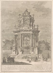 1782 Çini için Seconda Macchina: Geceleri Bir Kırsal Festival by Francesco Barbazza, after Giuseppe Palazzi