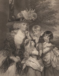 Lady Smith ve Çocukları, 15 Mart 1789. by Francesco Bartolozzi