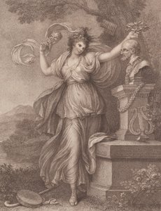 Bayan Abington, Thalia rolünde, 20 Ağustos 1783. by Francesco Bartolozzi