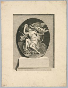 Dramatik Maskeli İlham Perisi by Francesco Bartolozzi