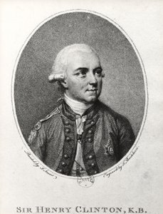 Sir Henry Clinton (1730-95) (gravür) (s/b fotoğraf)