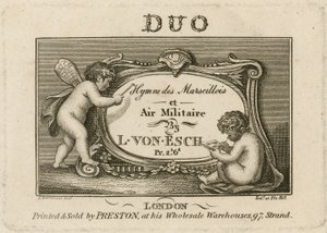Hymn des Marscillois ve Air Militaire için Başlık Plakası by Francesco Bartolozzi
