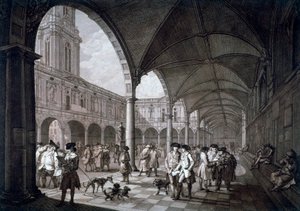 Tüccarlar ve komisyoncularla Royal Exchange
