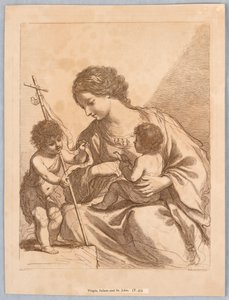 Bakire, Bebek ve Aziz John by Francesco Bartolozzi