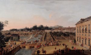 Aranjuez Bahçelerinde Bragançalı VI. Ferdinand ve Barbara, 1756