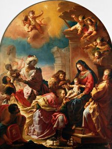 Magi'nin Hayranlığı, Francesco Conti (1681-1760), Montedomini'deki Aziz Meryem Kilisesi, Floransa, Toskana, İtalya by Francesco Conti