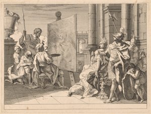 Apelles Stüdyosunda Büyük İskender ve Campaspe by Francesco Fontebasso