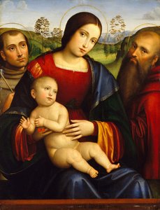 Aziz Francis ve Jerome ile Madonna ve Çocuk, ca. 1512-15.