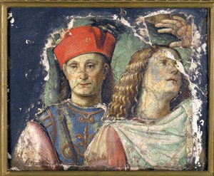 Fransa, Francesco (1450-1517) için iki erkek kafa. Taze, ç. 1500, Bologna Ulusal Resim Galerisi
