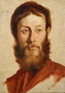 Ressamın Portresi Ernesto Rayper (1840-1873) Tablo Francesco Gandolfi (1824-1873) 1866 Güneş 40x28 cm Genes Nervi, Modern Sanat Galerisi, env. 0654 by Francesco Gandolfi