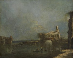 Venedik yakınlarındaki lagün by Francesco Guardi (attributed to)