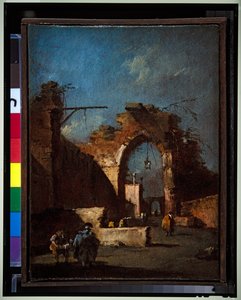 Bir Capriccio Çifti by Francesco Guardi