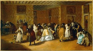 Il Ridotto (tuval üzerine yağlıboya) by Francesco Guardi