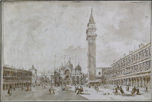 Piazza San Marco, Venedik by Francesco Guardi