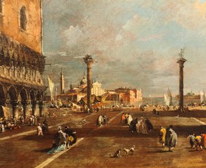 Piazza San Marco, San Giorgio Maggiore'ye doğru, Francesco Guardi (1712-1793), tuval üzerine yağlıboya, 45x72 cm by Francesco Guardi