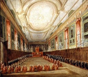 Papa Pius VI (1717-99) ve Doge Paolo Renier SS Kilisesi
