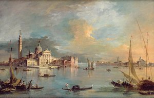 San Giorgio Maggiore, Venedik, Giudecca ve Zitelle ile by Francesco Guardi