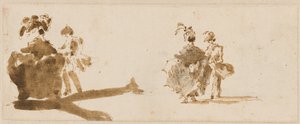 İki Zarif Çift [verso] by Francesco Guardi