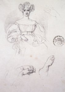 Kadın Portresi Çalışması by Francesco Hayez