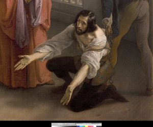 Jacopo Foscari ve ailesi arasında sürgün edilmeden önceki son görüşme, 1838-40 by Francesco Hayez
