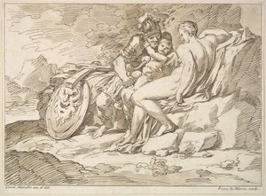 Venüs, Mars ve Aşk Tanrısı, 1725-80. by Francesco Lamarra