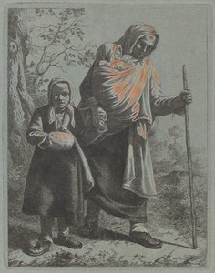 Bebekli ve Küçük Kızlı Köylü Kadın, 17601764. by Francesco Londonio