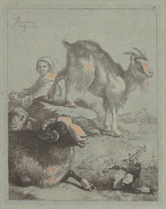 Oturan Çoban, Koç, Koyun ve Keçi, 1759. by Francesco Londonio