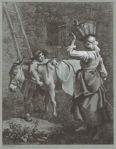 Bir Çiftlik Kızıyla Konuşan Çoban, 1764. by Francesco Londonio