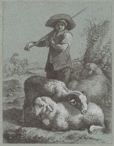 koyun ile çoban çocuk by Francesco Londonio