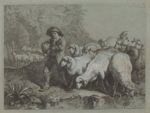 Çuvallı Çoban Sürüsü Sürerken, 1763. by Francesco Londonio