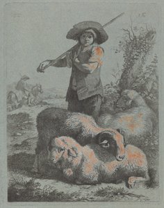Ayakta Çoban, 1760. by Francesco Londonio