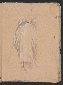 Verona Sketchbook: Perdelik etüdü, dirsekli sayfa 5, 1760. by Francesco Lorenzi