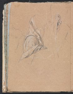 Verona Sketchbook: Perdelik çalışması, sol sayfa 56, 1760. by Francesco Lorenzi