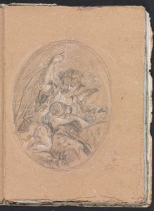 Verona Sketchbook: Yuvarlak içinde çocuklu figür (sayfa 67) by Francesco Lorenzi
