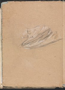 Verona Sketchbook: Perdeli baş ve omuz sayfa 14, 1760. by Francesco Lorenzi