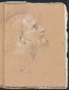 Verona Sketchbook: Profil sayfasındaki erkek kafa 91, 1760. by Francesco Lorenzi