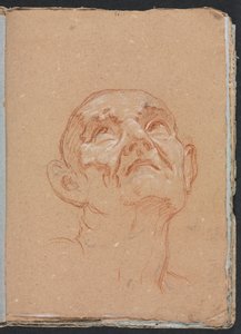 Verona Sketchbook: Erkek baş sayfa 31, 1760. by Francesco Lorenzi