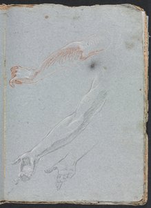 Verona Sketchbook: Ellerin ve kolların incelenmesi sayfa 29, 1760. by Francesco Lorenzi