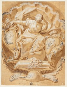 Alexander VIII (Ottoboni) Kolları ve Papalık Armaları ile Alegorik Figür