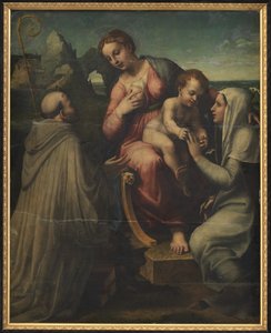 Azizler ile Madonna ve Çocuk by Francesco Menzocchi