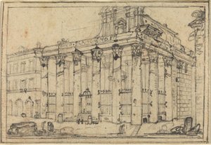 Antoninus ve Faustina Tapınağı by Francesco Piranesi