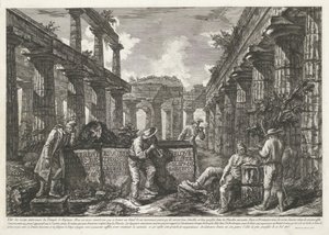 Bloklar üzerinde başlık ile Paestum