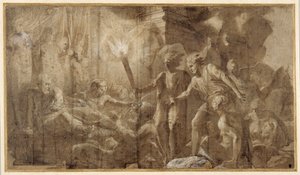 Herkül Omphale#39;nin yanında yatıyor by Francesco Primaticcio