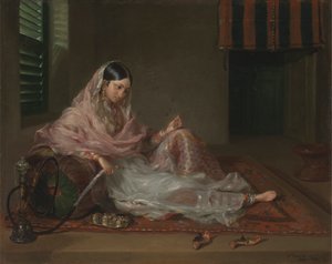 Müslüman Bayan Uzanmış by Francesco Renaldi