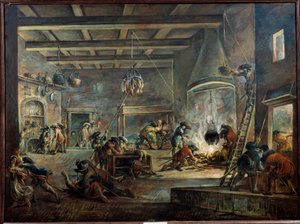 Bir çiftliği yağmalamak. Francesco Simonini (1686-1753) tarafından Jacques Callot