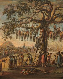 Francesco Simonini'nin "Savaşın Sefaletleri: Asılan Adamlar", detay