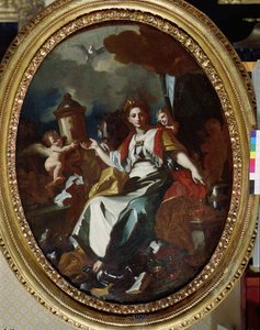 Avrupa Alegorisi (tuval üzerine yağlı boya) by Francesco Solimena