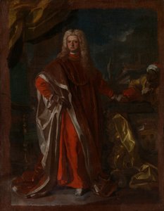 Diego Pignatelli dAragona 1687-1750 ve Köleleştirilmiş bir Afrikalı Hizmetçi, muhtemelen 1731 veya 1732. by Francesco Solimena